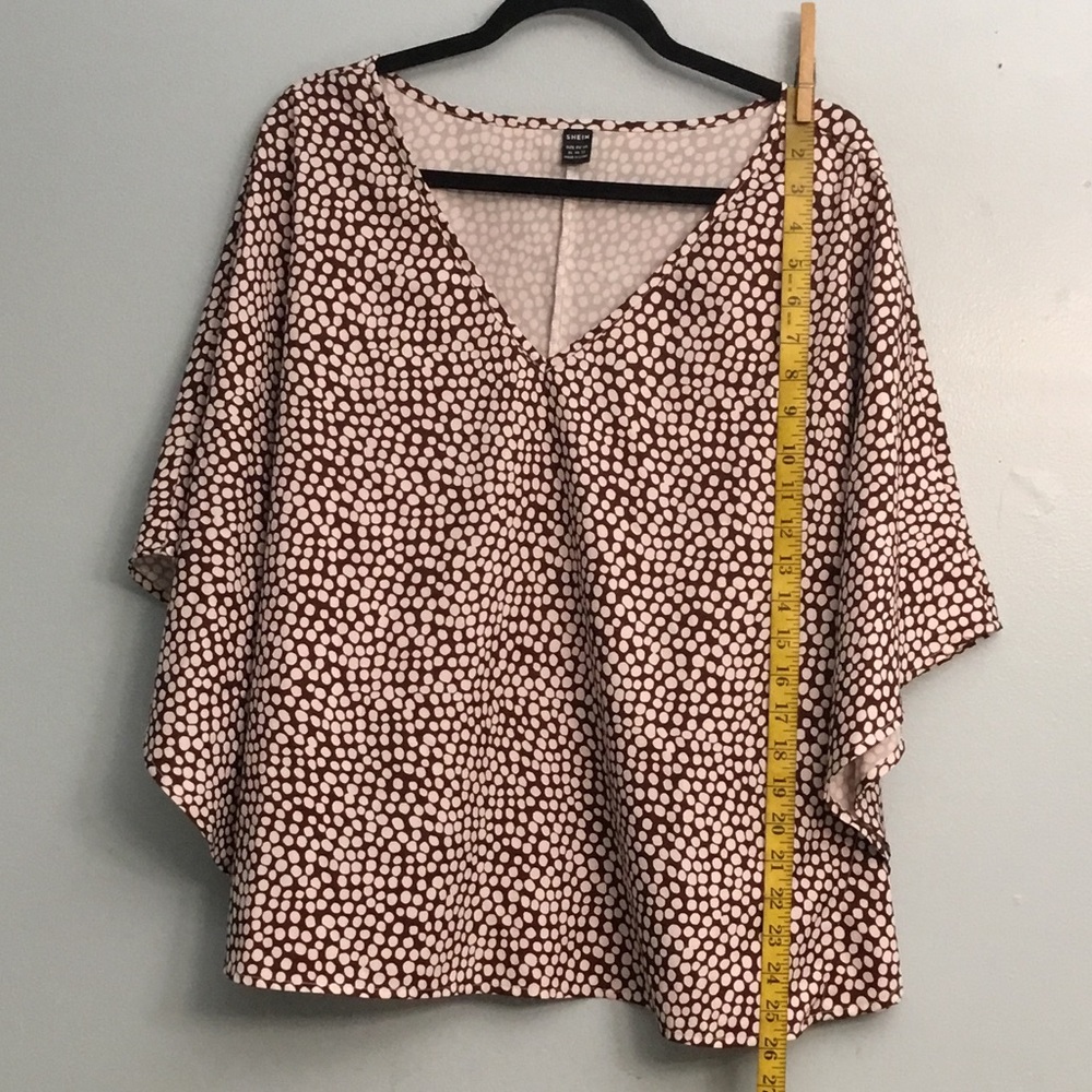 SHEIN Pink Boxy Blouse with Relaxed Fit
